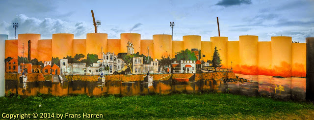 Mural on the wall of Estadio Alberto Suppici, Colonia, Uruguay