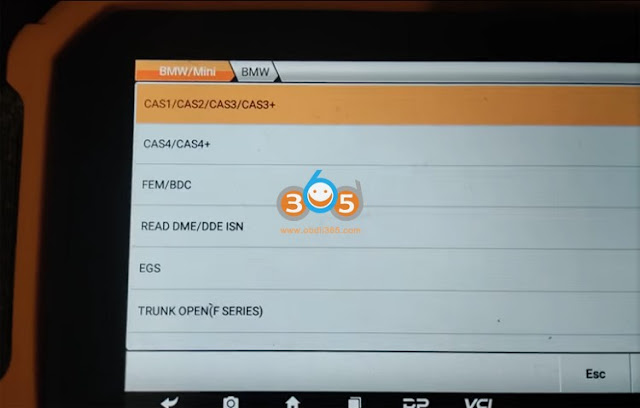 OBDSTAR X300 DP Plus Program BMW CAS4+ Key via OBD 3