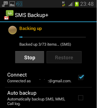 Cara Menyimpan SMS Menggunakan Aplikasi SMS BackUp 1.5.8 di Smartphone Android