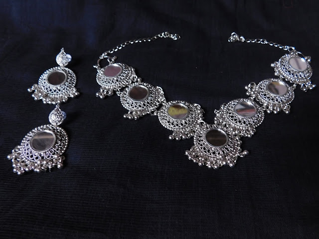 OXIDISED  JEWELLERY SET DJ0055