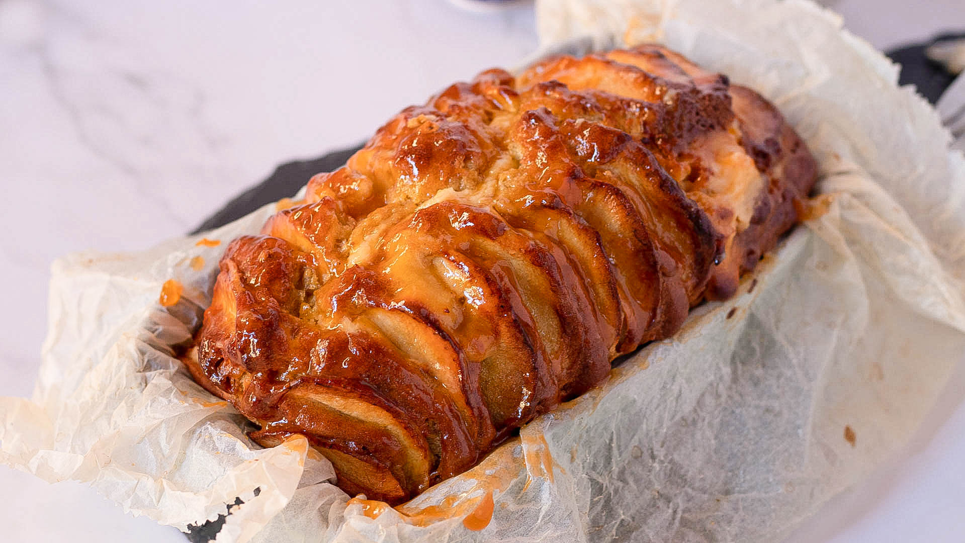 bizcocho de manzana y crema pastelera