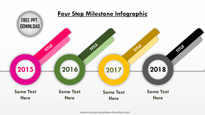 Four Steps Milestone Infographic Template Download