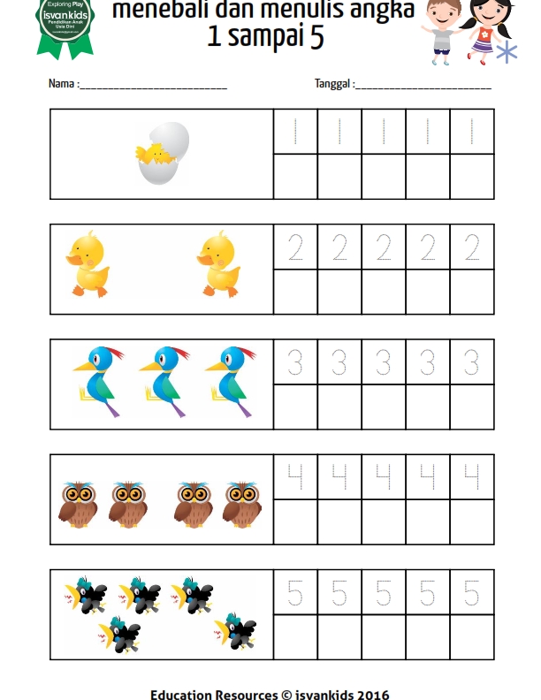 Download file Writing And Tracing 5 Number persheet 001 jpg