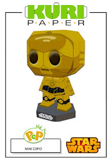 Kuri Paper - Pop Mini Funko C3PO papercraft