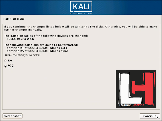 kali linux vmware installation