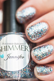 Shimmer Polish - Jennifer swatch review nail polish glitter nail polish