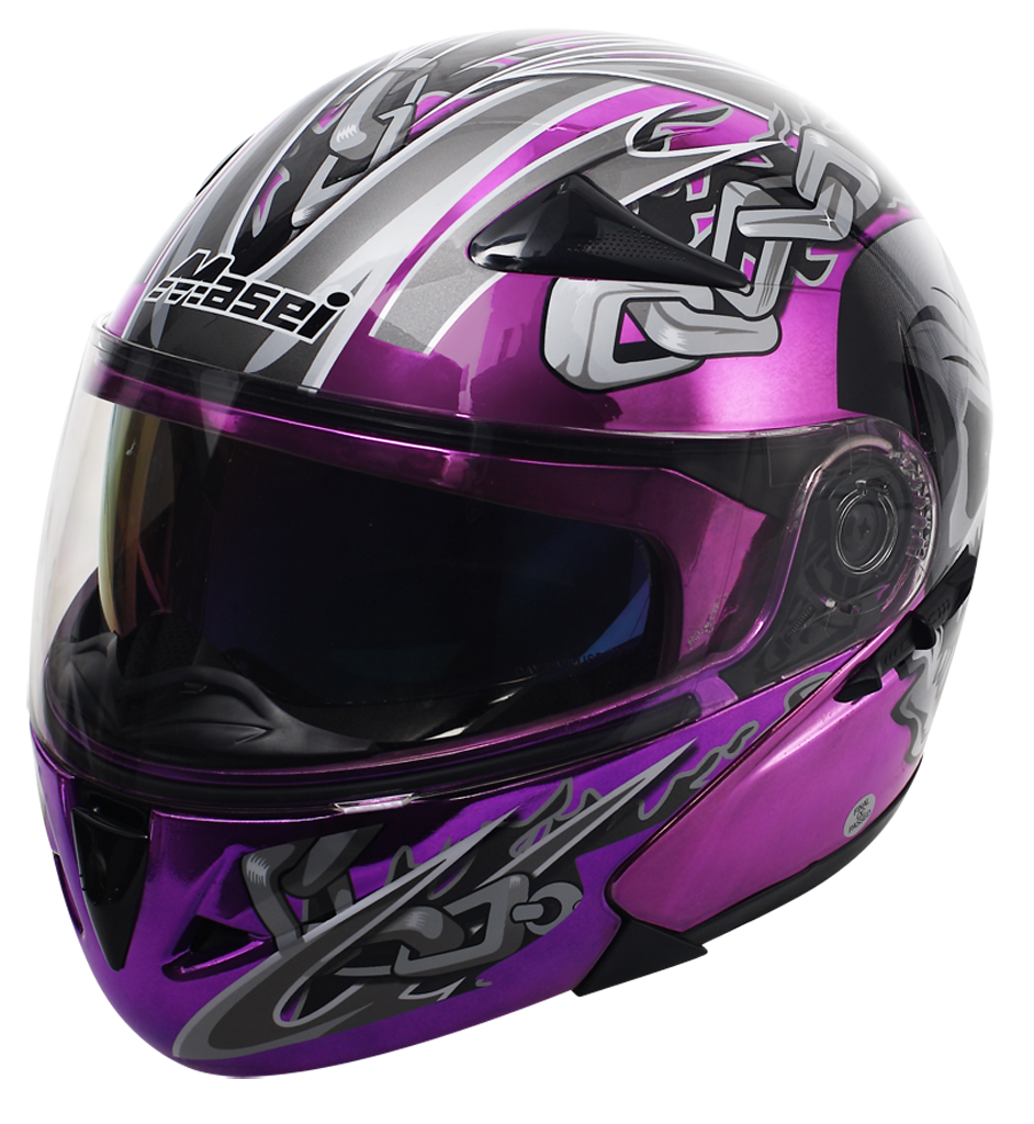 Globe Keiko Motorcycle Helmet Underground: Masei Helmets - 803 Chrome