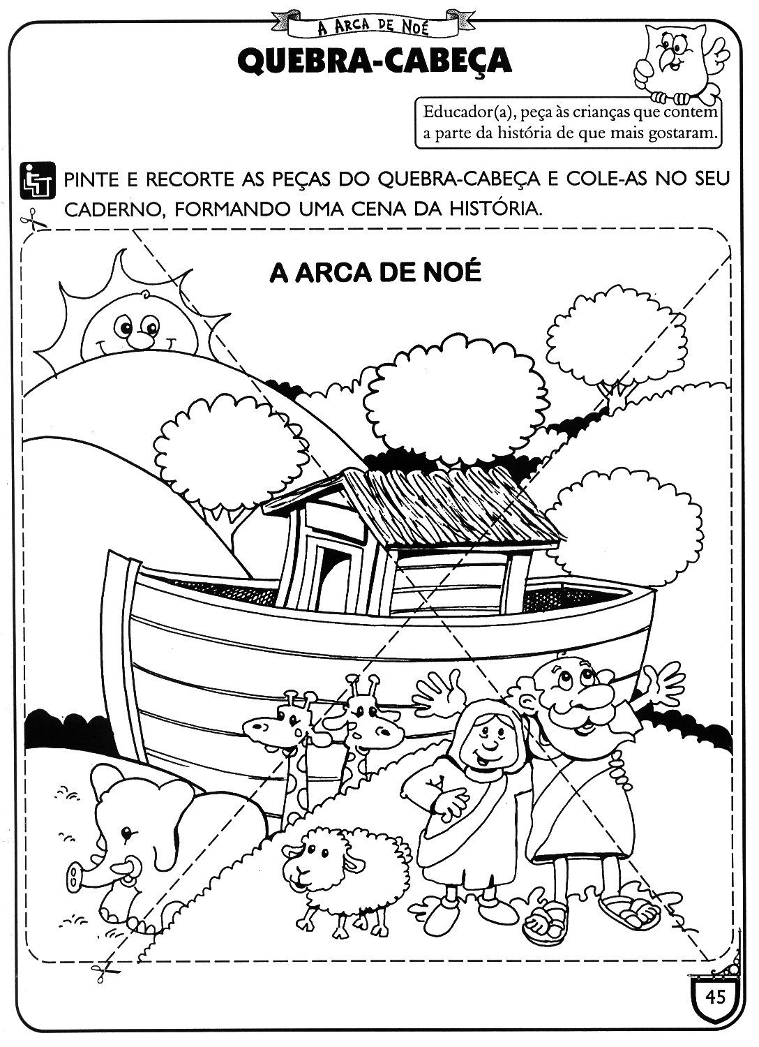 SEQUÊNCIA DE ATIVIDADES COM O TEMA ARCA DE NOÉ E ANIMAIS PARA EDUCAÇÃO