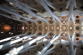 Inside Sagrada Familia Basilica in Barcelona