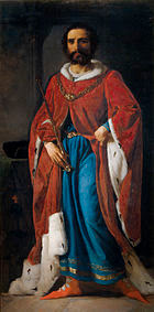 Retrato idealizado de Galindo II Aznárez, conde de Aragón, que repobló Jaca en torno a 920.