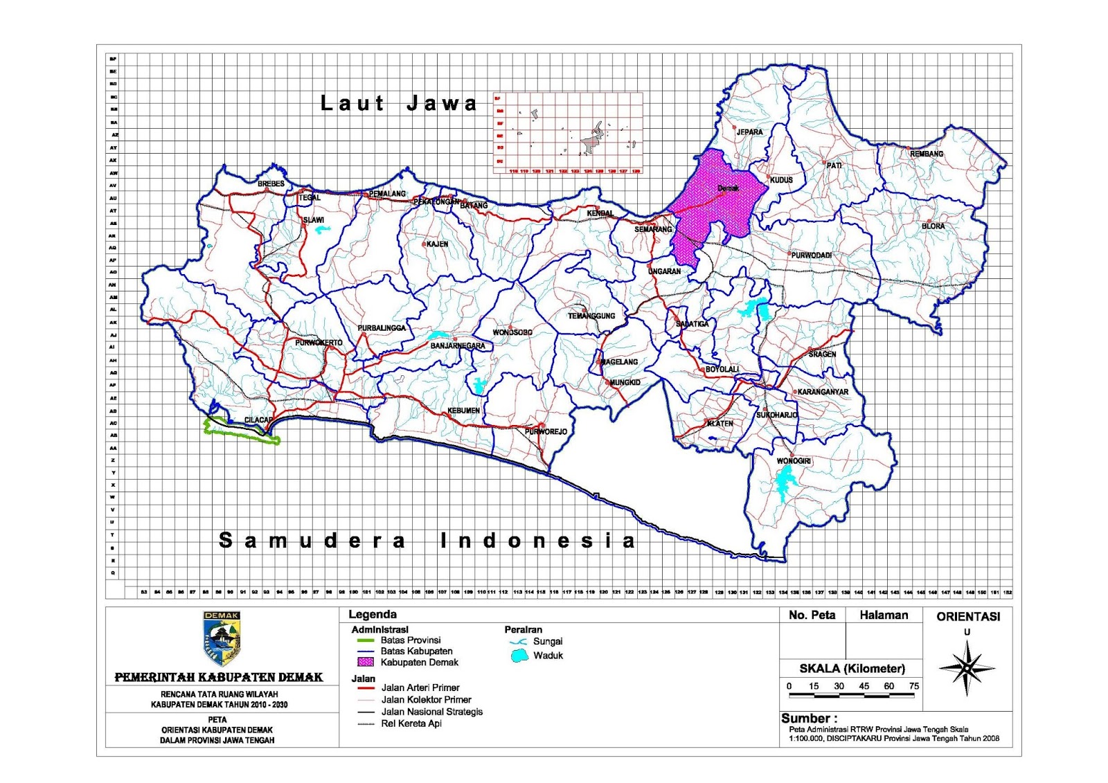 > Peta Lengkap Indonesia: Peta Orientasi Kabupaten Demak ...