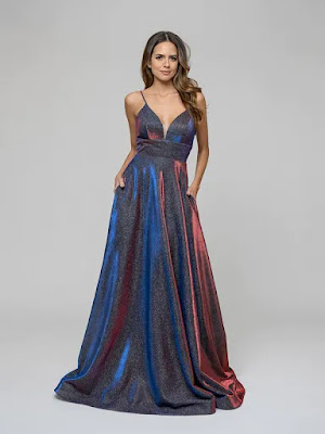 Glitter Metallic Prom Dress From Yelure