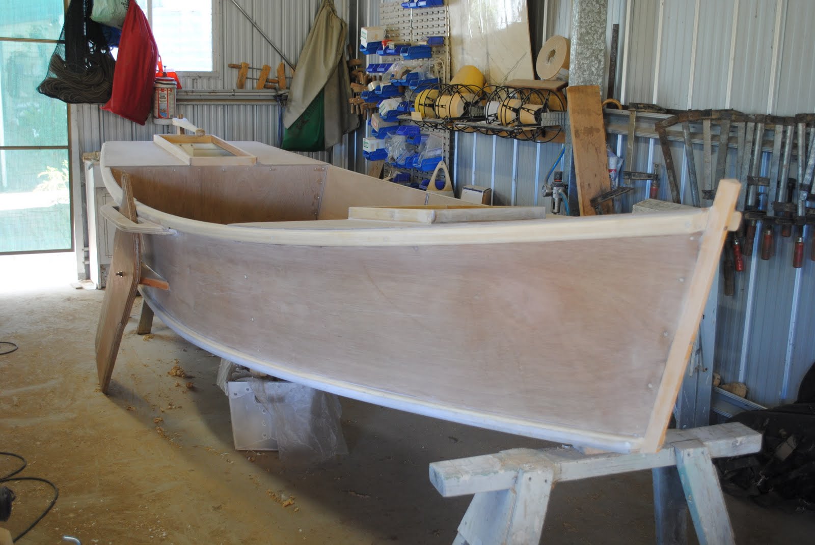 wooden boat plans poling skiff