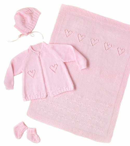 Rosy Garden Baby Set - Free Pattern 