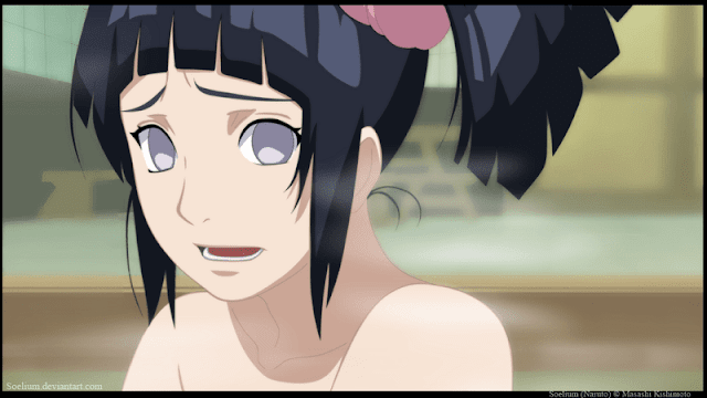 hinata sedang mandi