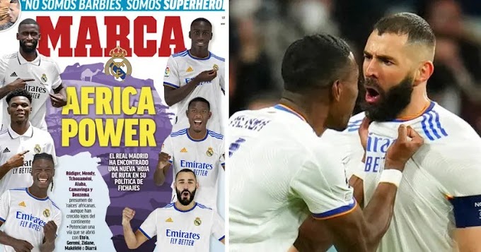 MARCA's controversial cover attributes Madrid's success to African players