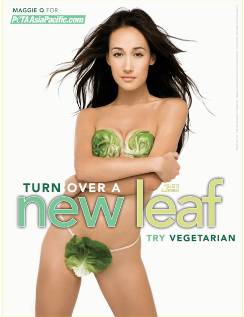 Maggie Q goes nude for PETA