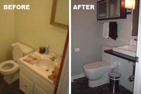 bathroom remodel before after