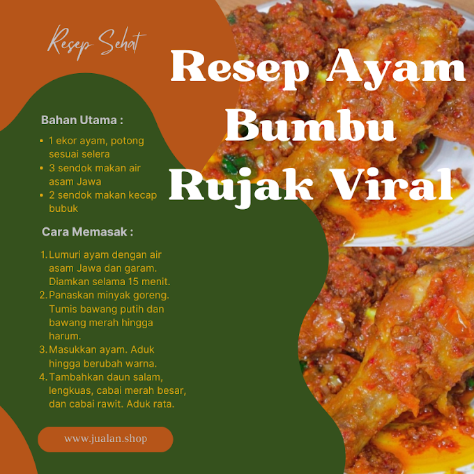 Resep Ayam Bumbu Rujak Viral
