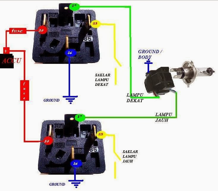 Mobilmogok com Cara Memasang Relay  Lampu 