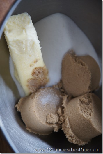 cream together butter and sugar