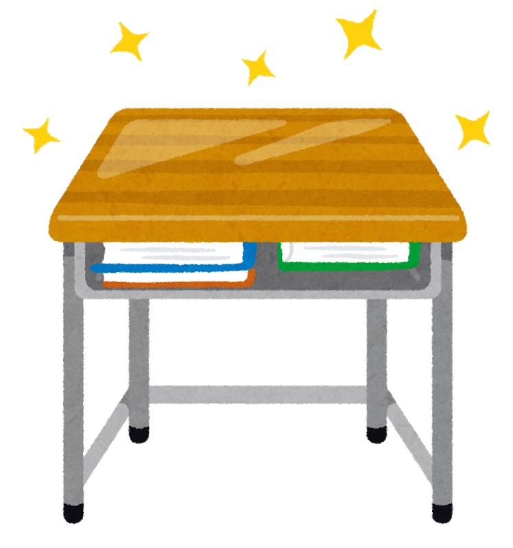 本の入った学校の机のイラスト かわいいフリー素材集 いらすとや 本の入った学校の机のイラスト かわいいフリー素材集 いらすとや