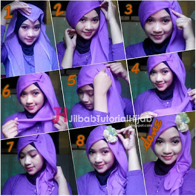 Tutorial Hijab Turban Segi Empat Simple Pesta Terbaru