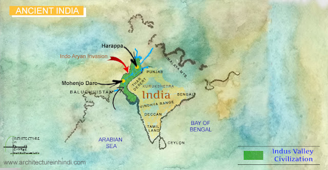 Indus valley civilization map | सिंधु घाटी सभ्यता का नक्शा