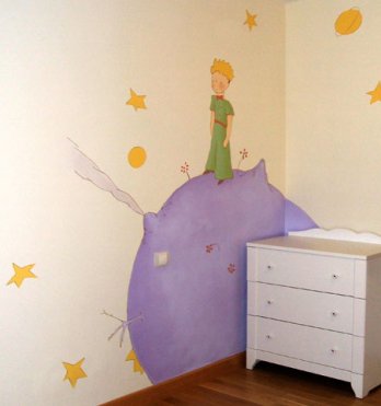 Decorar el cuarto del bebé, habitación El Principito