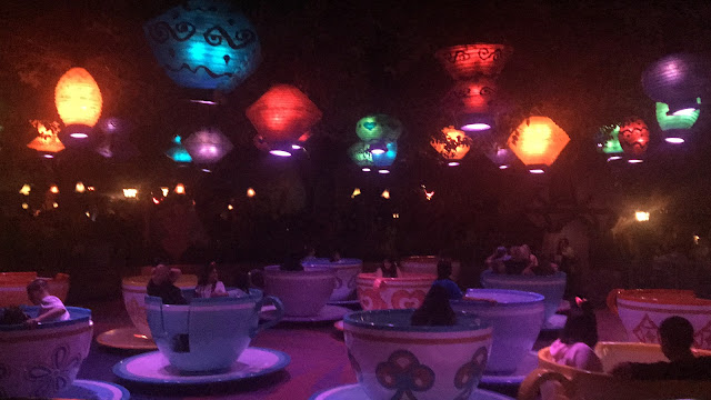 Mad Tea Party At Night Fantasyland Disneyland