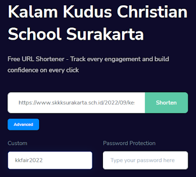 Produk Baru Sekolah Kristen Kalam Kudus Surakarta: URL Shortener