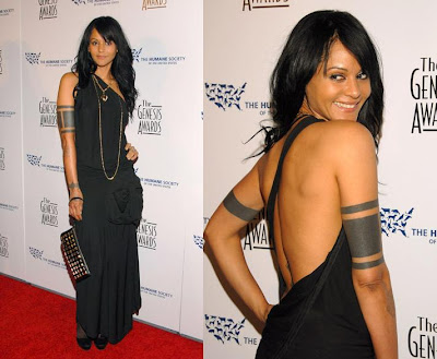 Persia White. She got a lot of new tattoos since Girlfriends ended.