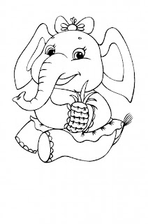 Elephant Printable Coloring Pages