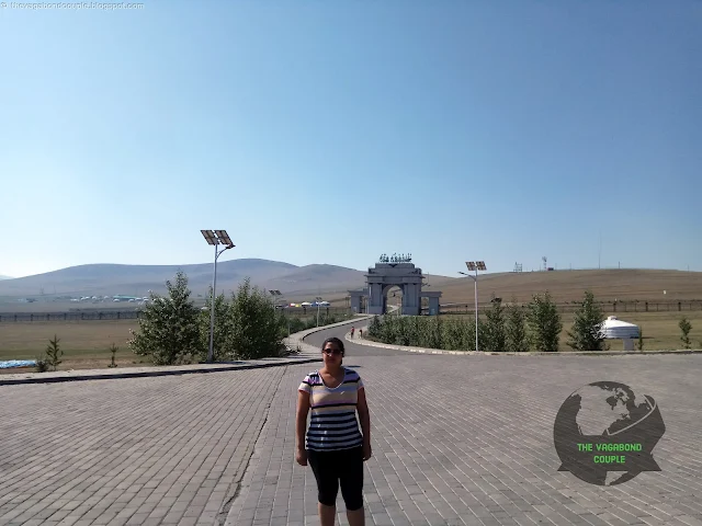 Entrance to Huge Chinggis Khaan Statue near Ulaanbaatar, Mongolia