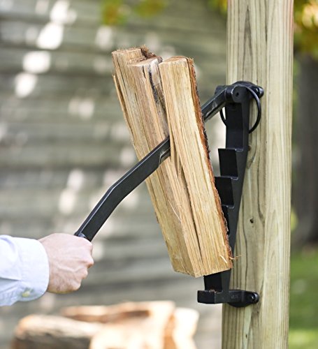 Stikkan Wall Mount Cast Iron Wood Kindling Splitter, Quickly and Easy Splits Wood Vertically