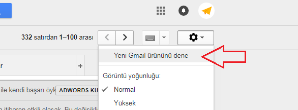 Yeni Gmail ürününü dene