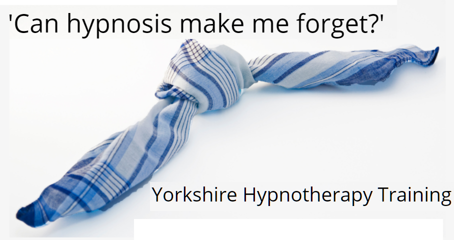 knot in hanky - reminder - hypnosis and forgetting