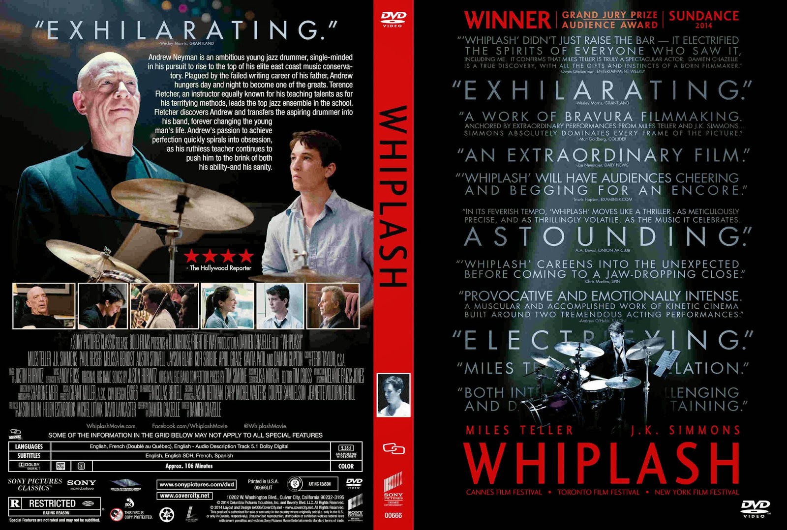 Whiplash (2015) - DVD Cover Movie