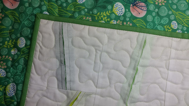 A spring inspired modern quilt using the Olfa chenille cutter