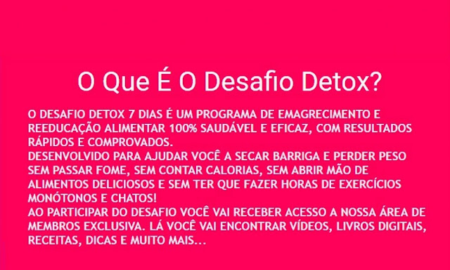 Desafio detox 7 dias Funciona?