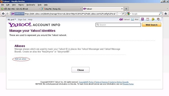 Cách tạo nick ảo trên Yahoo mới nhất