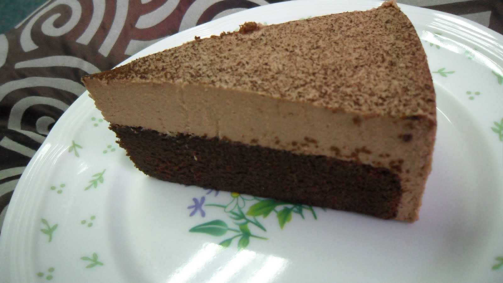 Secantik kek: Kek Keju Coklat Dingin