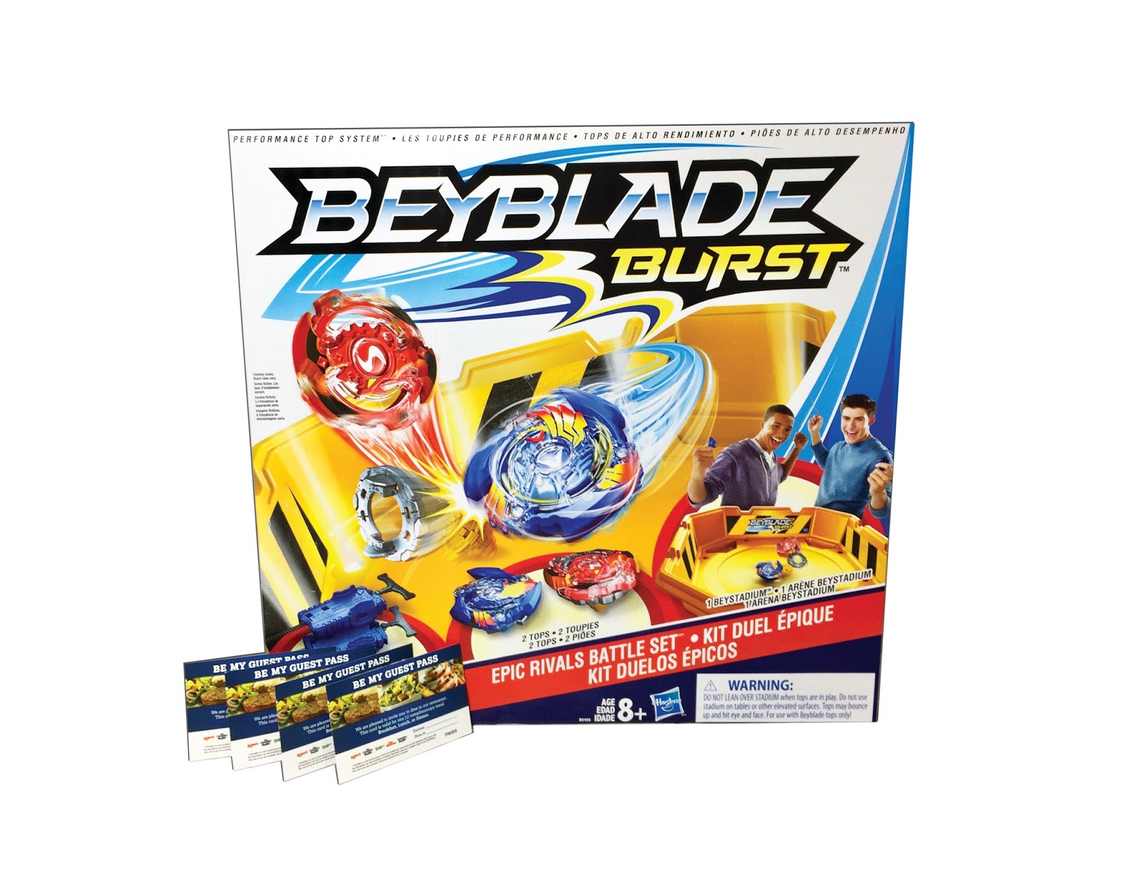 Giveaway Beyblade Burst Family Nights At Ovation Brands - guest watchers shirt hack to get it roblox