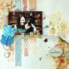 These Moments Layout by Irene Tan Using BoBunny Garden Journal Collection