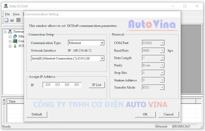 Setting Ethernet IP Address PLC Delta DVP12SE11T DVP12SE11R