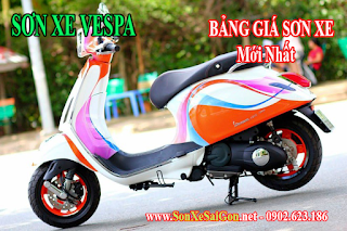 Sơn xe Vespa - Bảng giá sơn xe Piaggio Vespa mới nhất