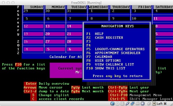 Salon calendar help