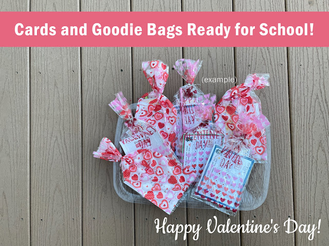 school classroom valentines day goody bags