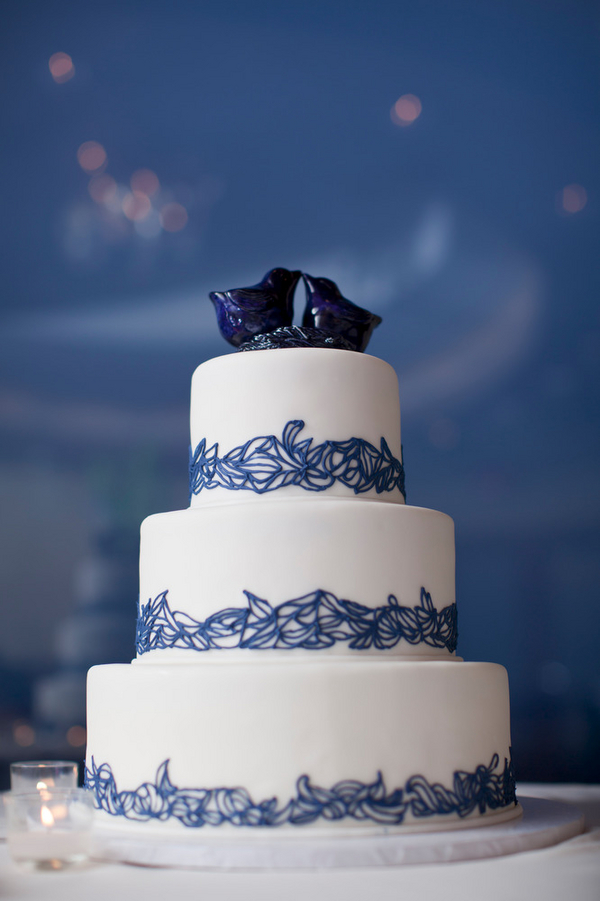 Blue and White Wedding Cakes