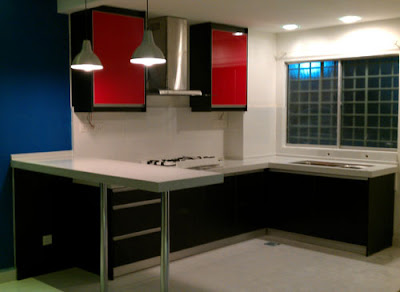 L-Shaped Kitchen Cabinet Design for Condominium in Kuala Lumpur